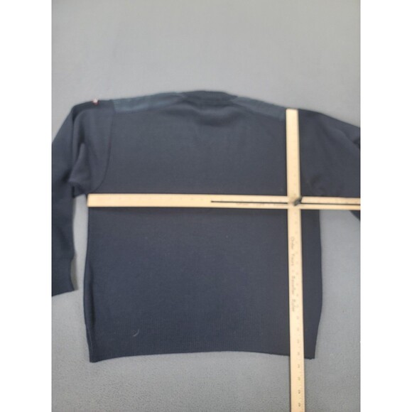 Mariner Sweater Mens 2XL Navy Commando Wool Blend Made in Italy Patches - Picture 11 of 14